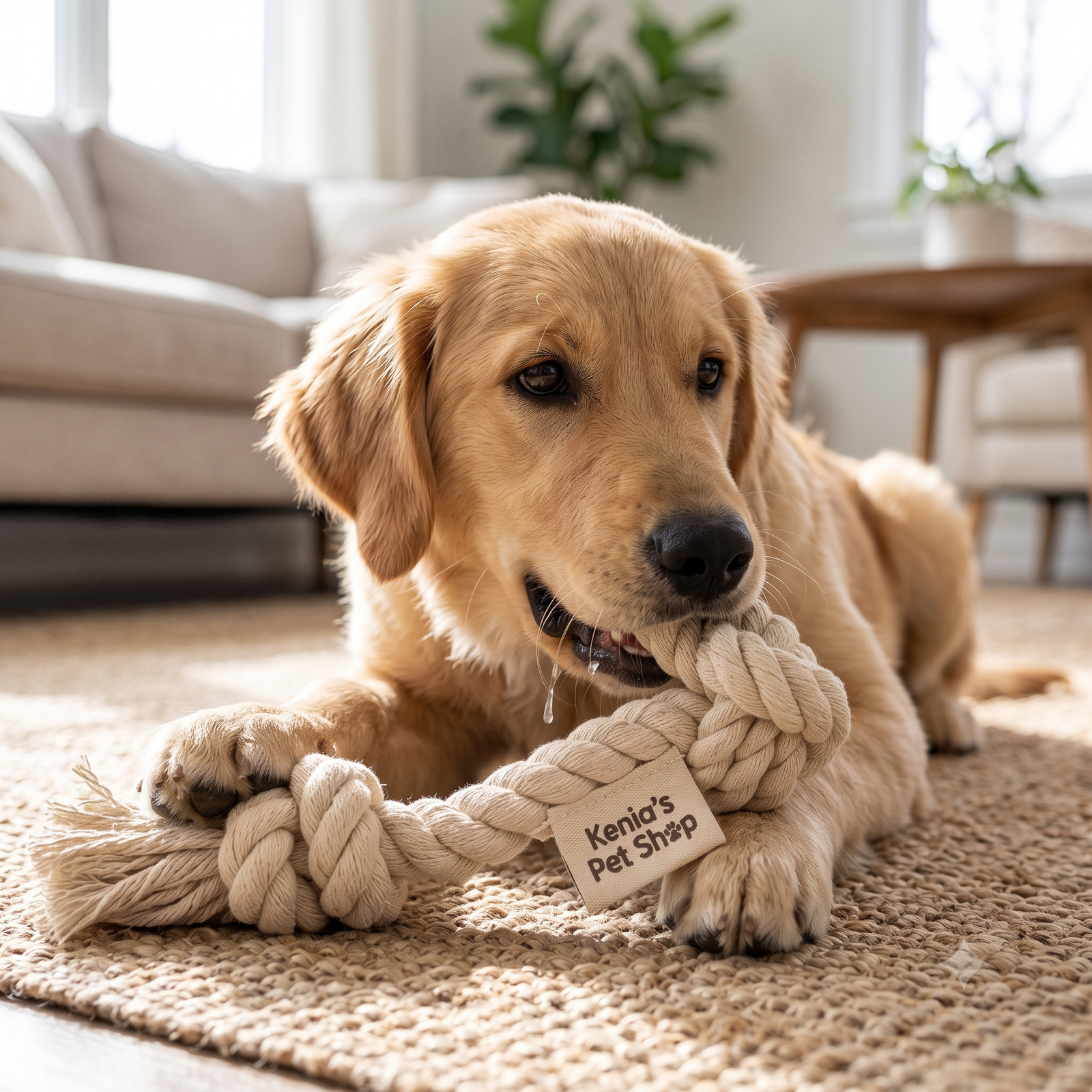 Kenia's Pet Shop Heavy-Duty Cotton Rope Dog Chew Toy - Durable Dental Tug Toy - Image 4