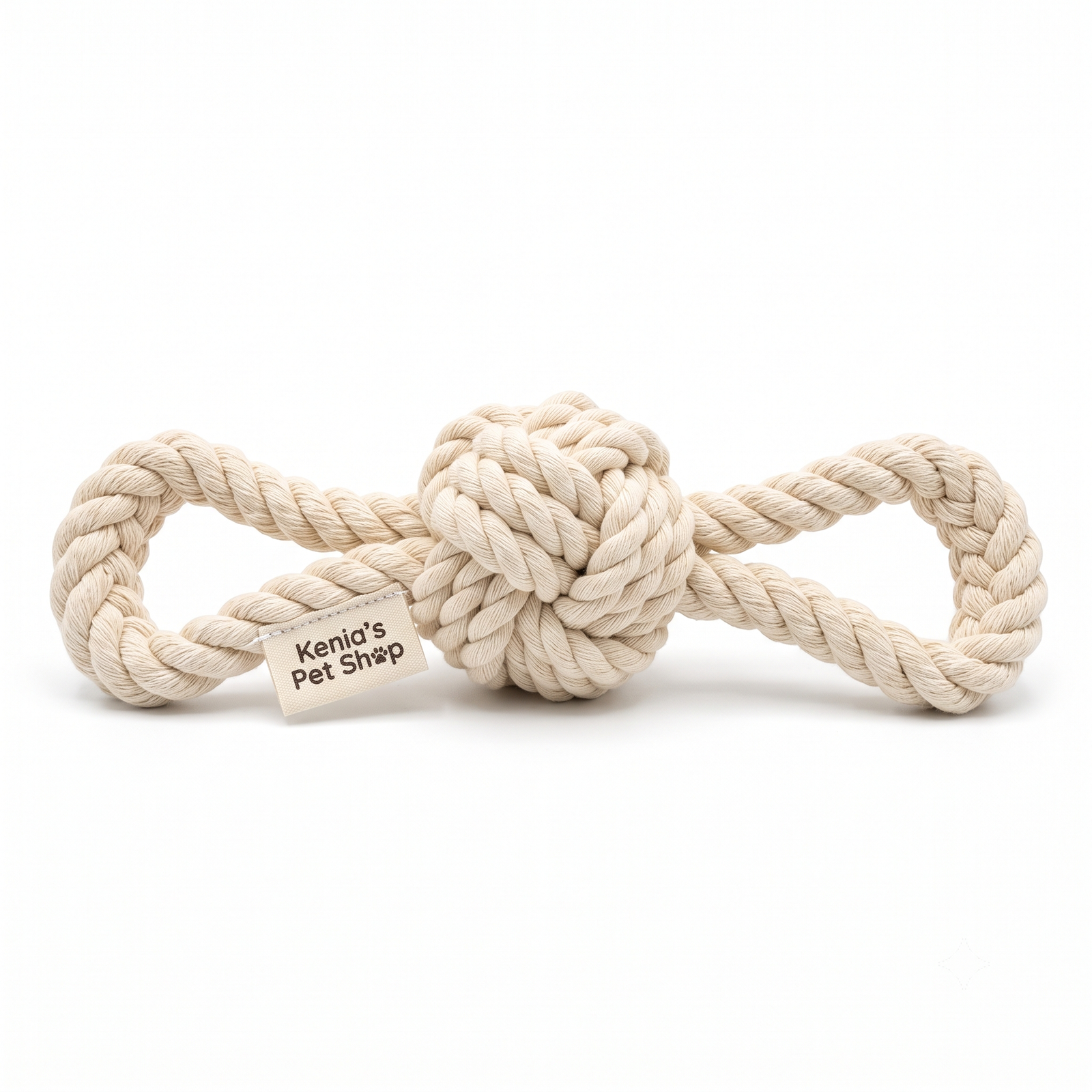 Kenia's Pet Shop Heavy-Duty Cotton Rope Dog Chew Toy - Durable Dental Tug Toy
