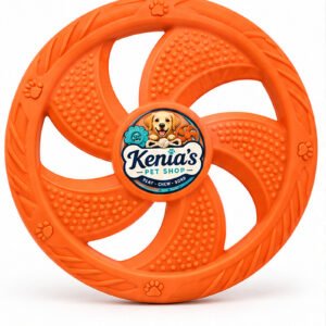 Kenia’s Pet Shop Dog Flying Disc Fetch Toy - Orange