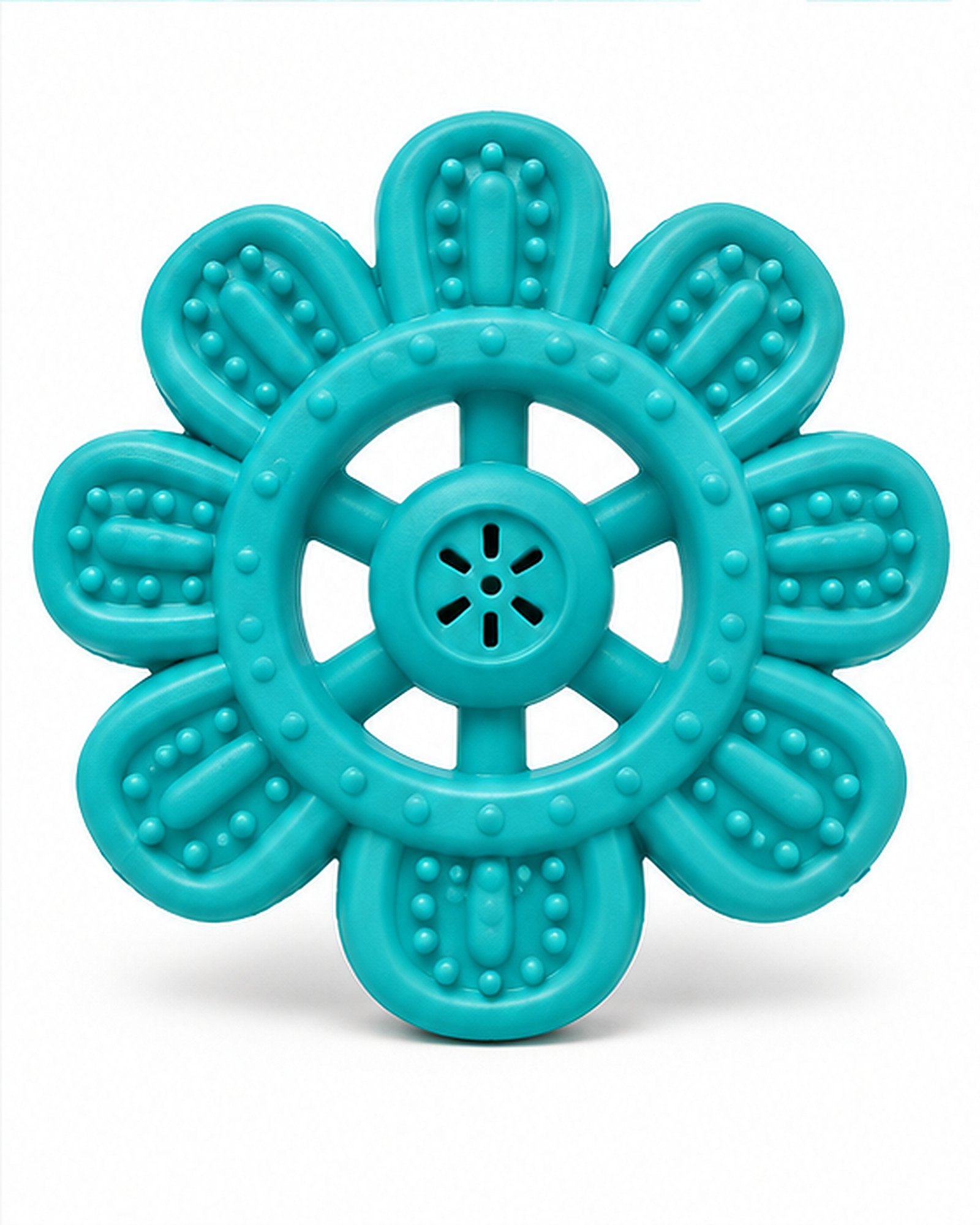 Kenia’s Pet Shop Flower-Shaped Dog Chew Ring Toy - Teal - Image 4