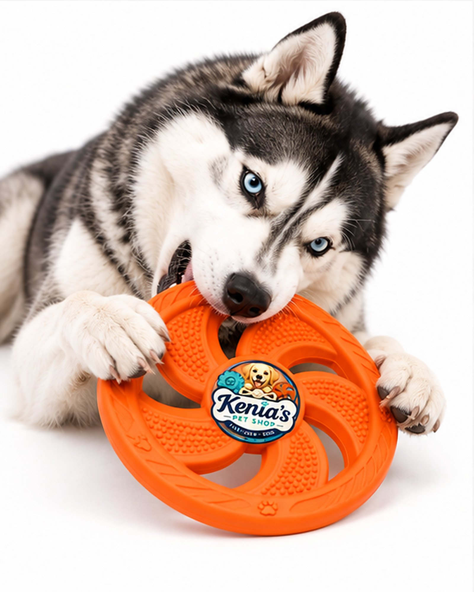 Kenia’s Pet Shop Dog Flying Disc Fetch Toy - Orange - Image 7