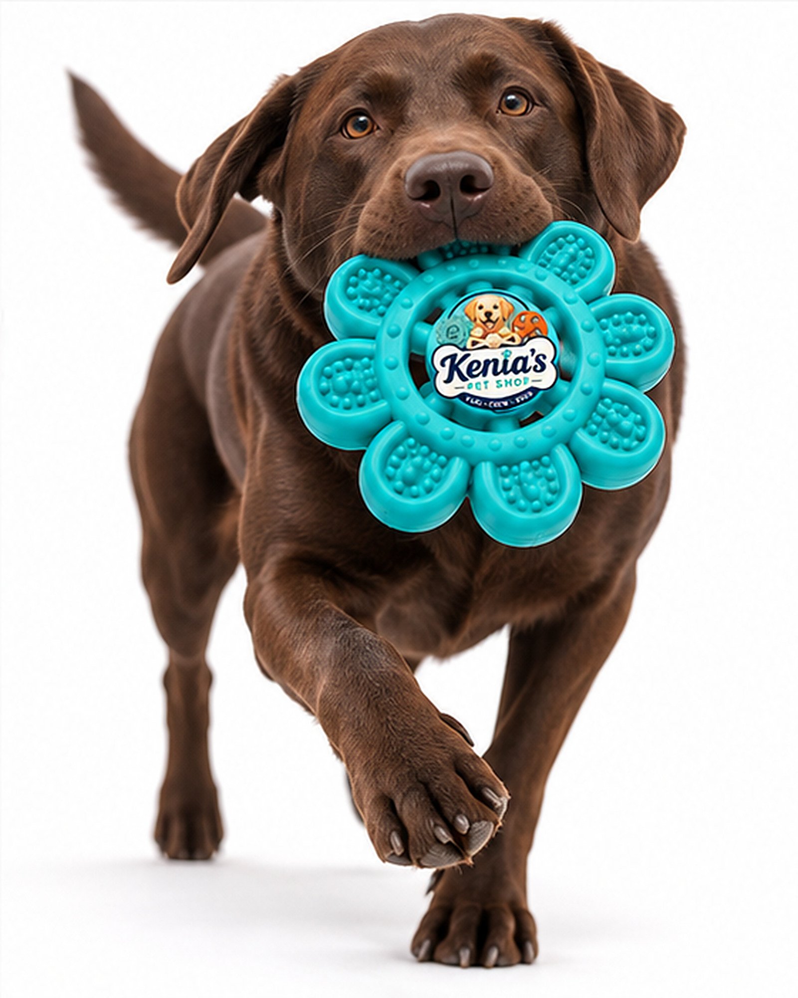 Kenia’s Pet Shop Flower-Shaped Dog Chew Ring Toy - Teal - Image 8